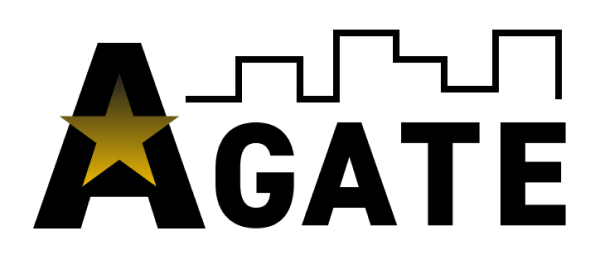 AGATE ビルと星のロゴ ホワイト